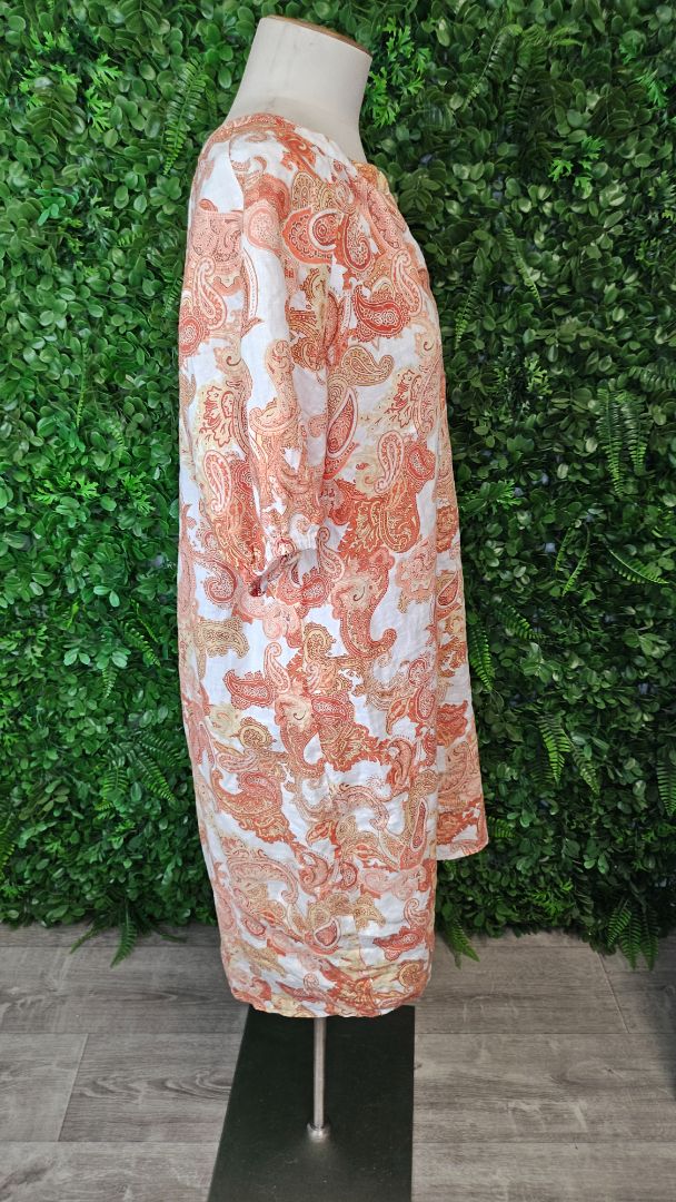 Jump Pattern Linen Shift Dress (12)