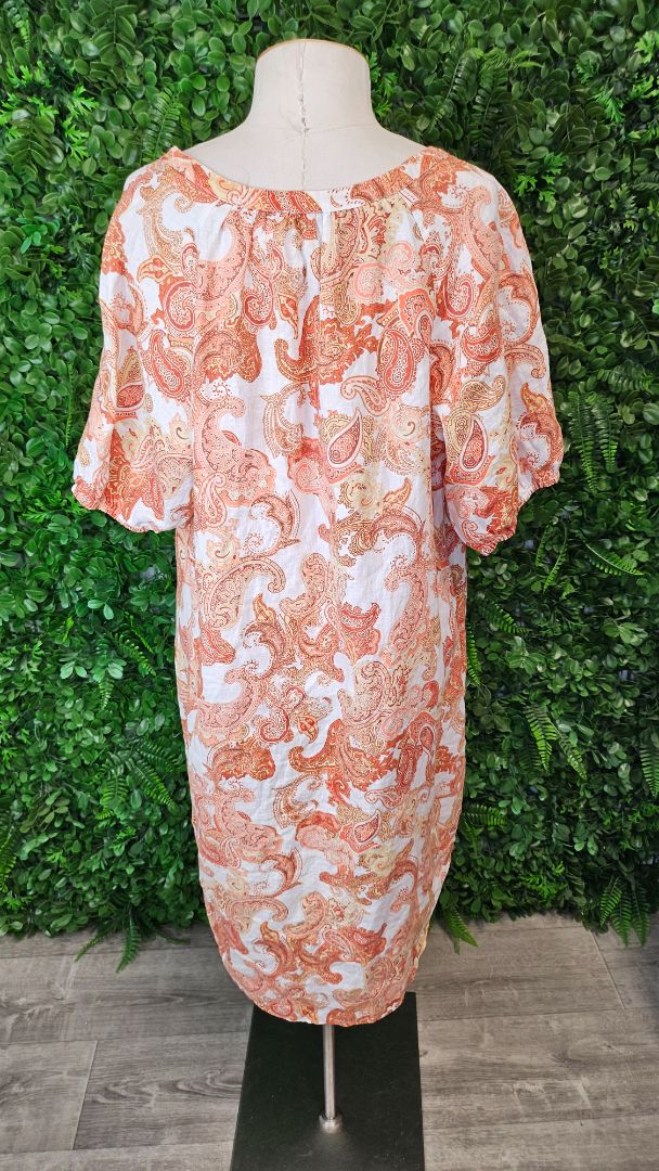 Jump Pattern Linen Shift Dress (12)