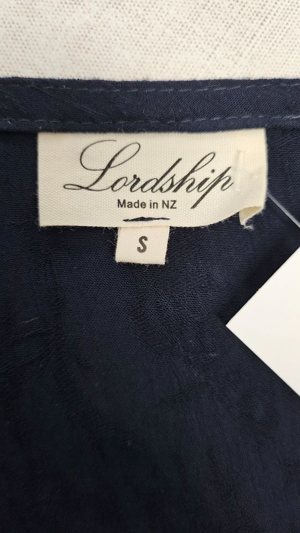 Lordship Linen Navy Wrap Dress (10)