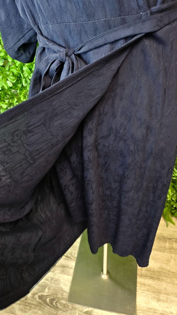 Lordship Linen Navy Wrap Dress (10)
