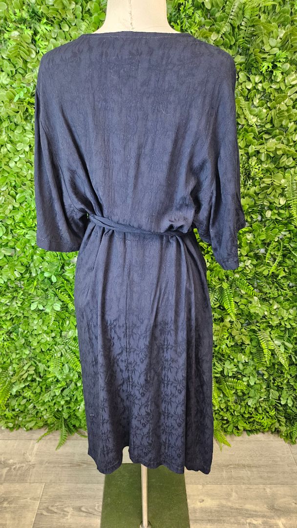 Lordship Linen Navy Wrap Dress (10)