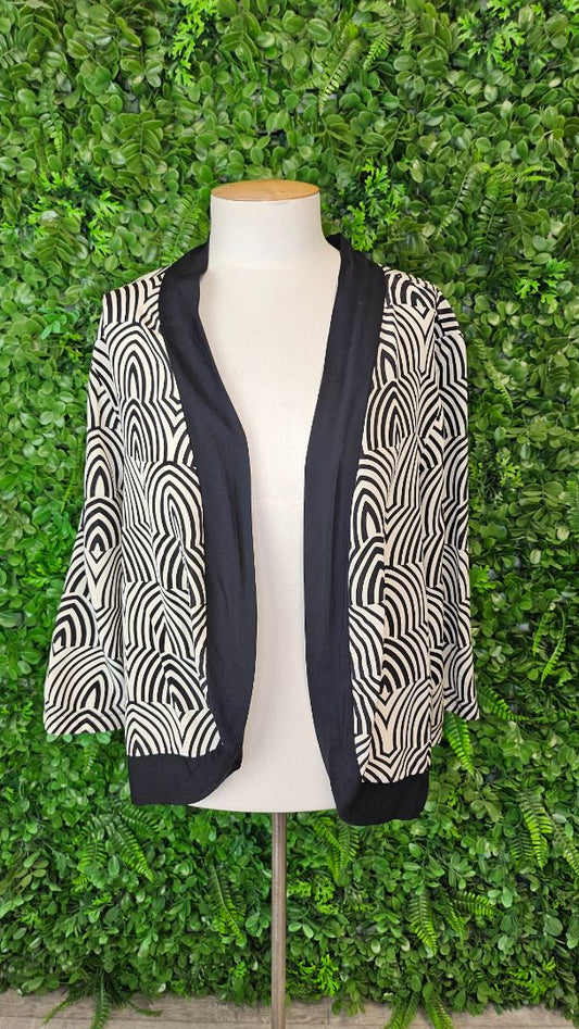 Obi Print Silk Kimono (20-22)