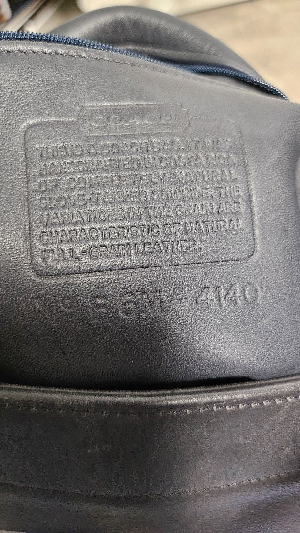 Coach Black Leather Tote (38x27x13cm)