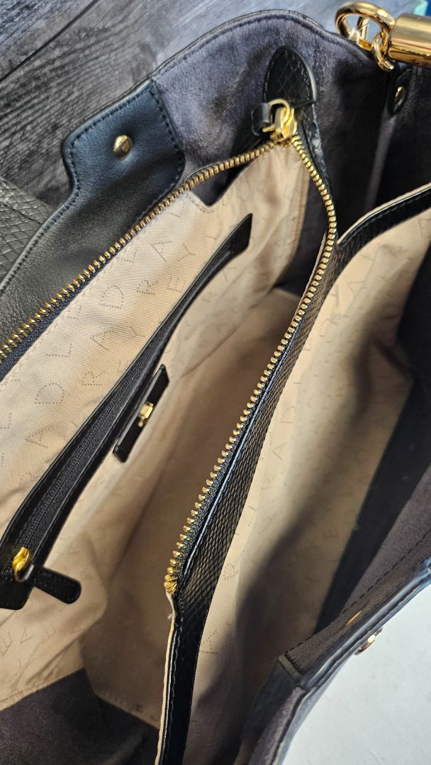 Radley Black Leather Bag (30x24x15cm)