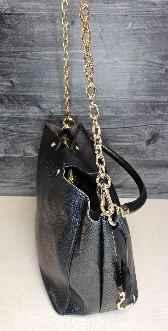 Radley Black Leather Bag (30x24x15cm)