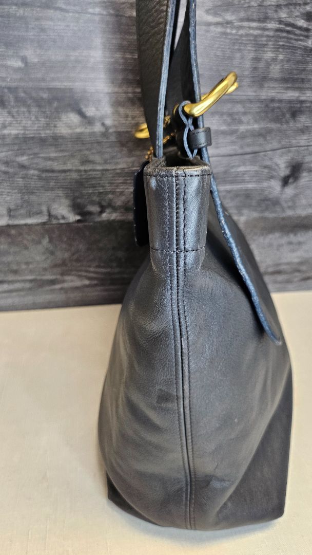 Coach Black Leather Tote (38x27x13cm)