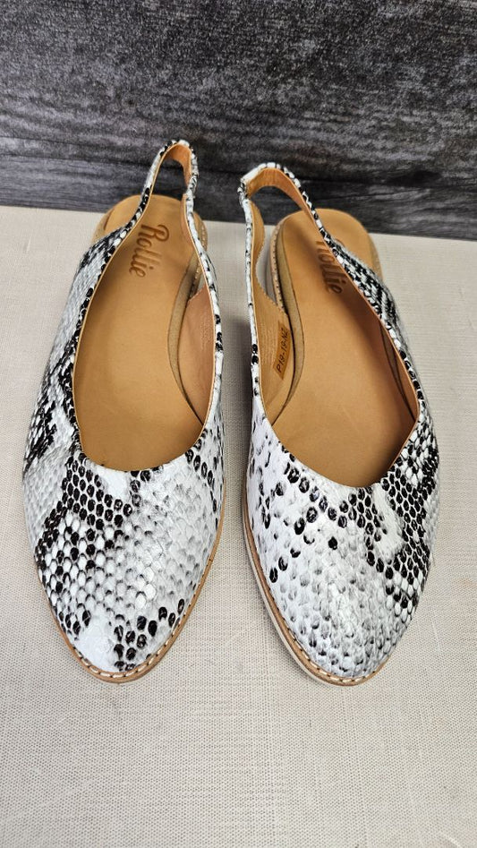 Rollie Reptile Slingback Flat (37)