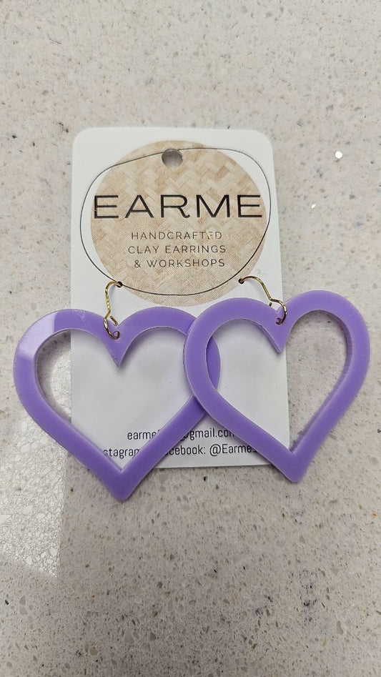 Earme Lilac Heart Earring BNWT
