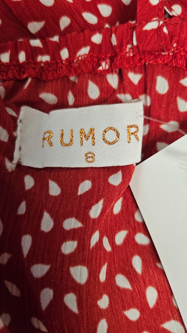 Rumor Red Print Mini Wrap Dress (6-8)