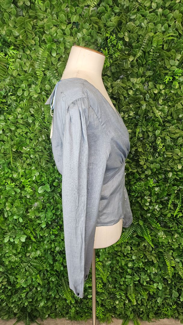 Amelius Blue Vivienne Linen Top BNWT (12)