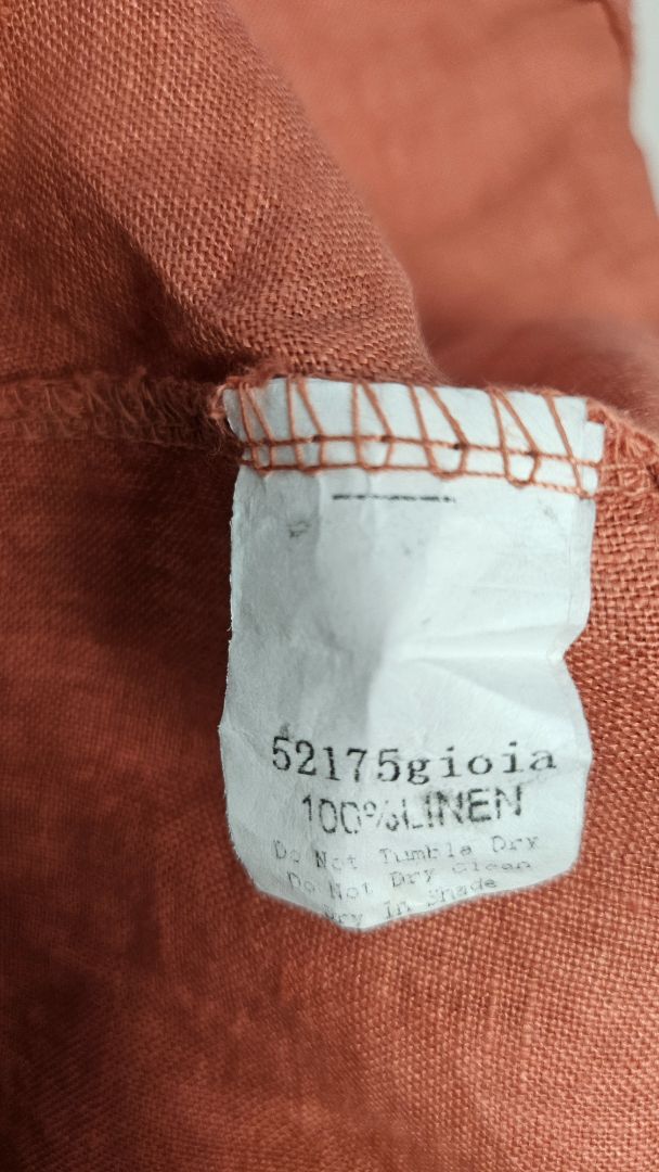 Helga May Orange Linen Top (14)