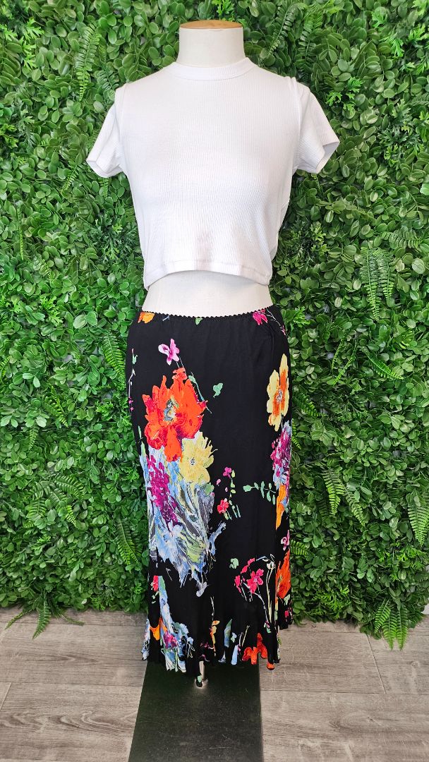 Cachet Floral Bias Cut Skirt (16)