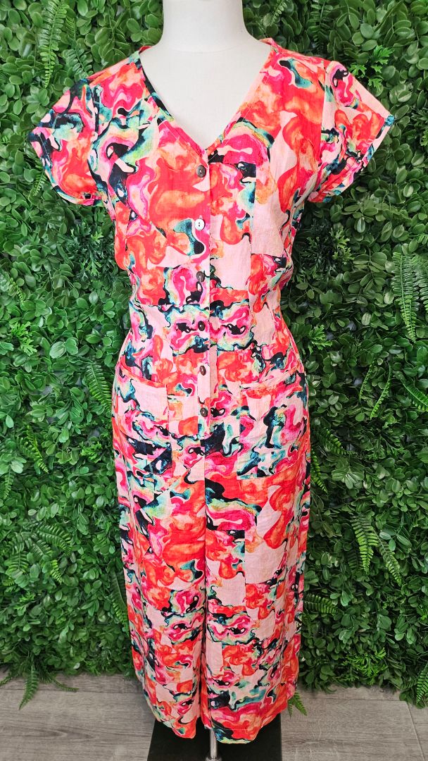 Foil Print Linen Jumpsuit (10)