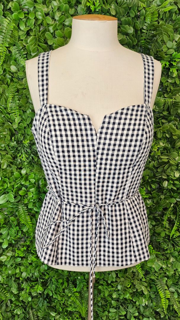Forever New Gingham Bustier Top (12)