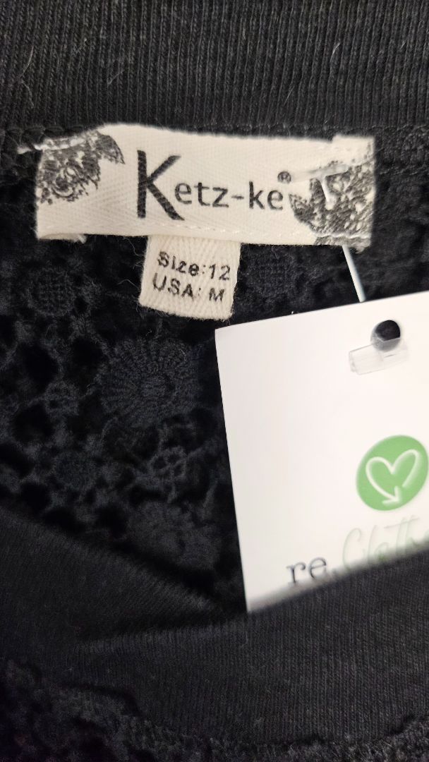 Ketz-ke Black Lace Top (12)