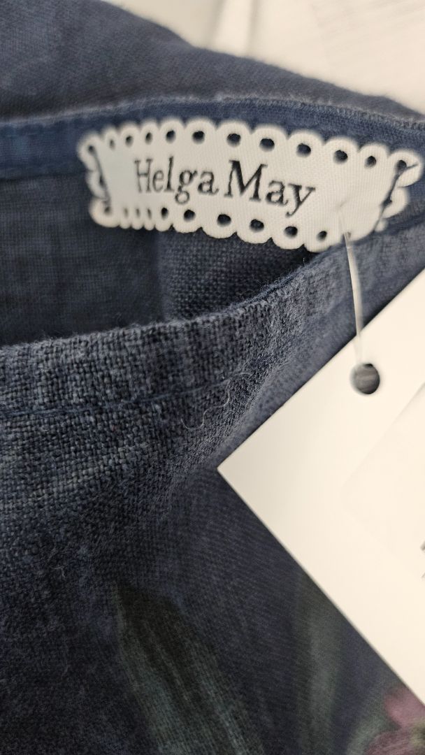 Helga May Floral Linen Dress (12)