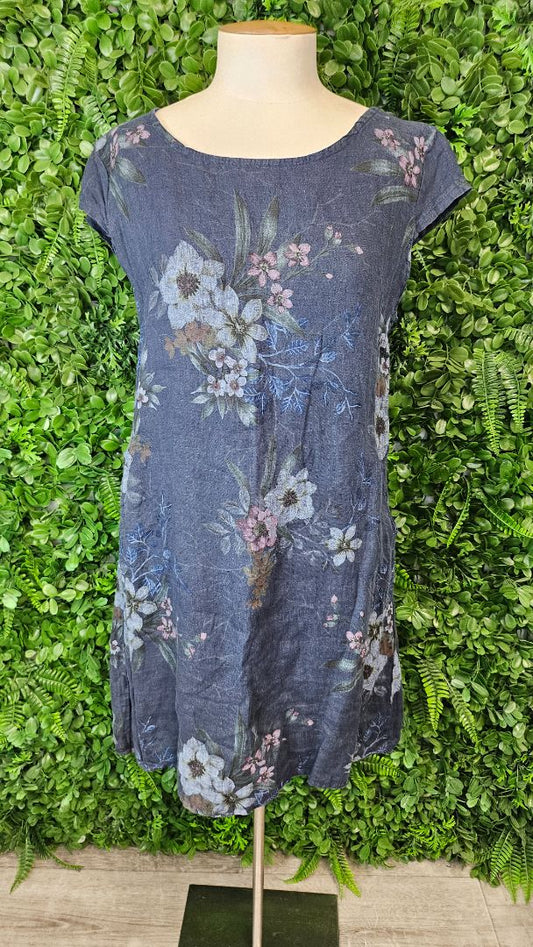 Helga May Floral Linen Dress (12)