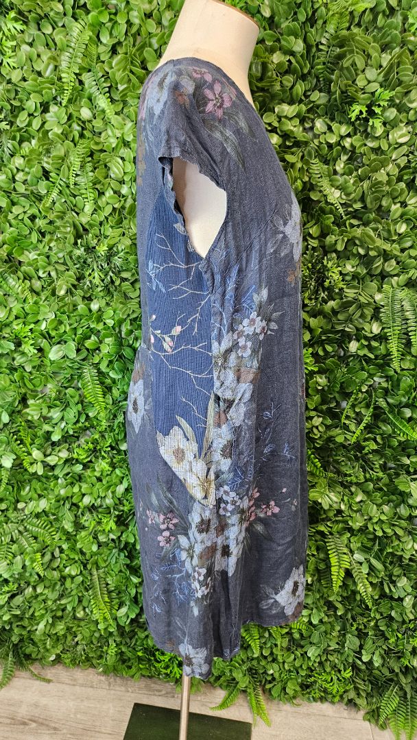 Helga May Floral Linen Dress (12)