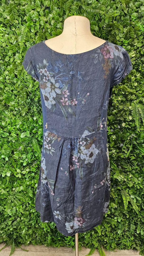 Helga May Floral Linen Dress (12)