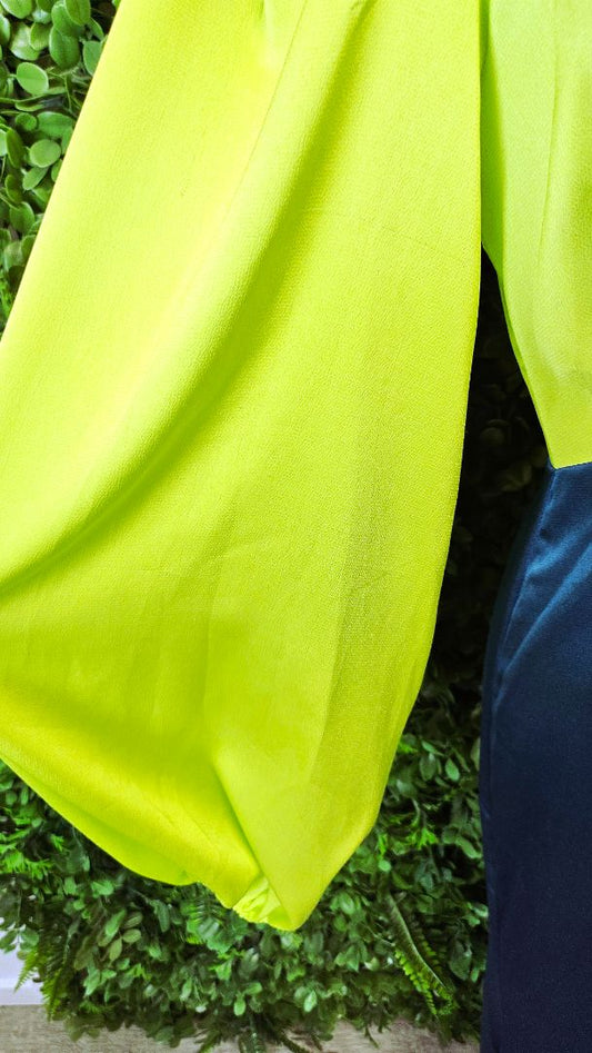 Never Fully Dressed Lime/Teal Block Colour Dress (10)