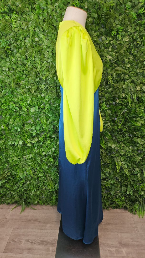 Never Fully Dressed Lime/Teal Block Colour Dress (10)
