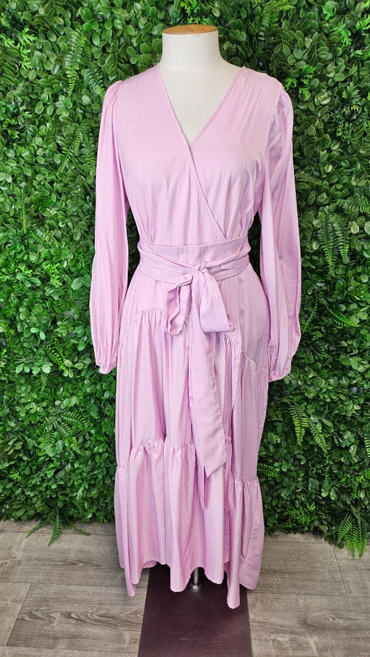 Drama The Label Pink Tiered Dress (14)