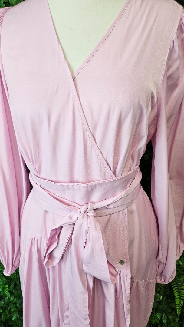 Drama The Label Pink Tiered Dress (14)