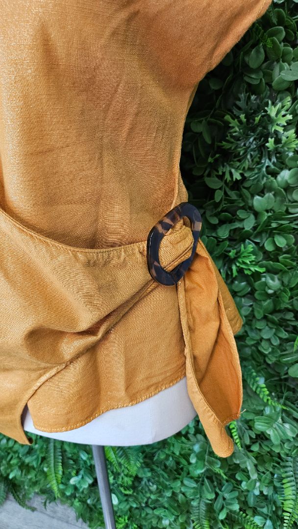 Zara Gold Wrap Top (10)