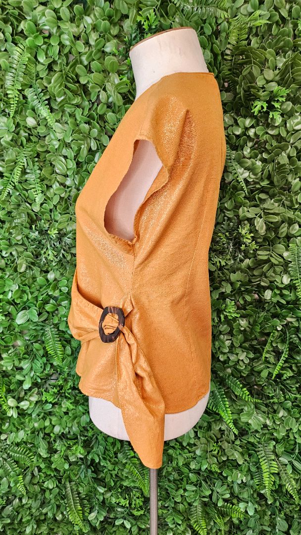 Zara Gold Wrap Top (10)