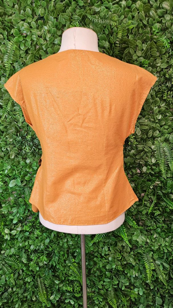 Zara Gold Wrap Top (10)