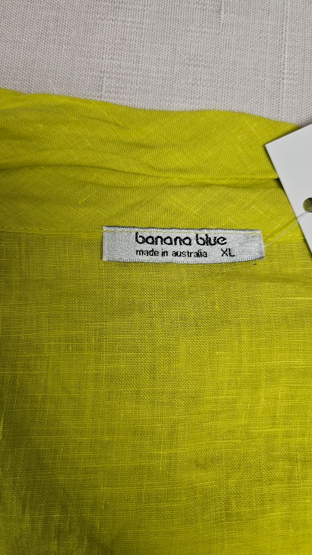 Banana Blue Yellow Linen Crop Jacket (16)