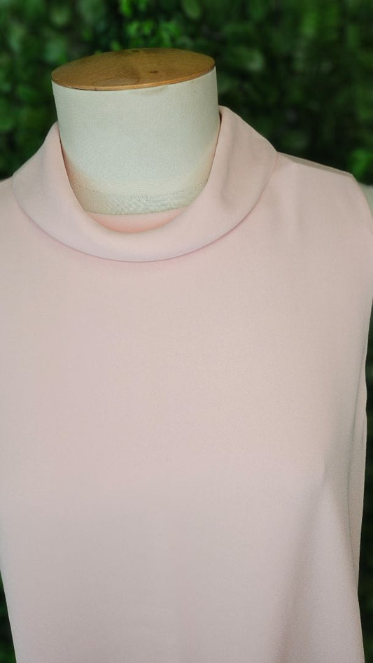 Veronika Maine Pink Drape Sleeveless Top (16)