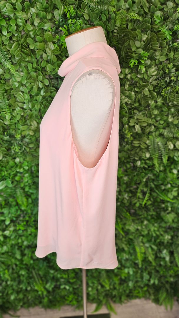 Veronika Maine Pink Drape Sleeveless Top (16)