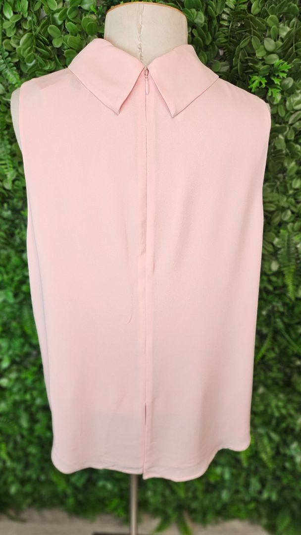 Veronika Maine Pink Drape Sleeveless Top (16)