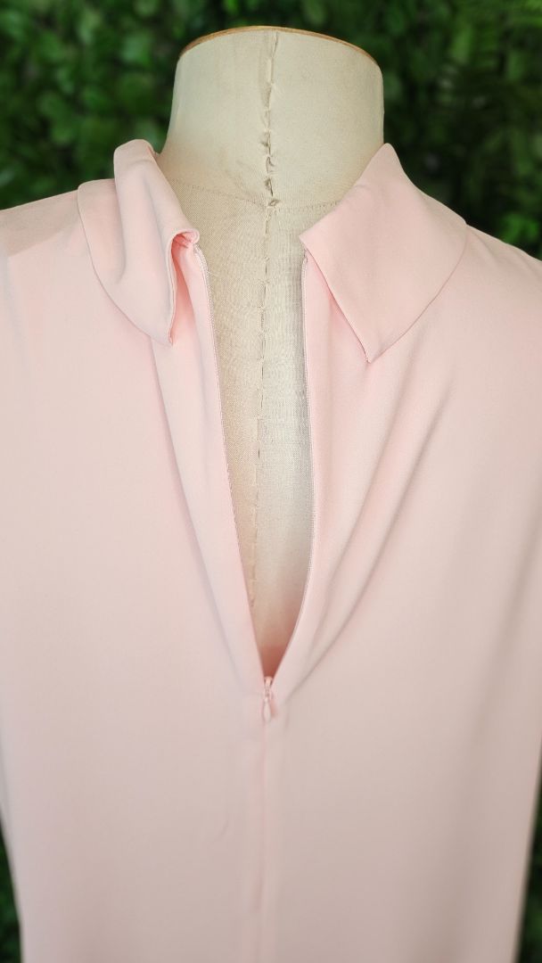 Veronika Maine Pink Drape Sleeveless Top (16)