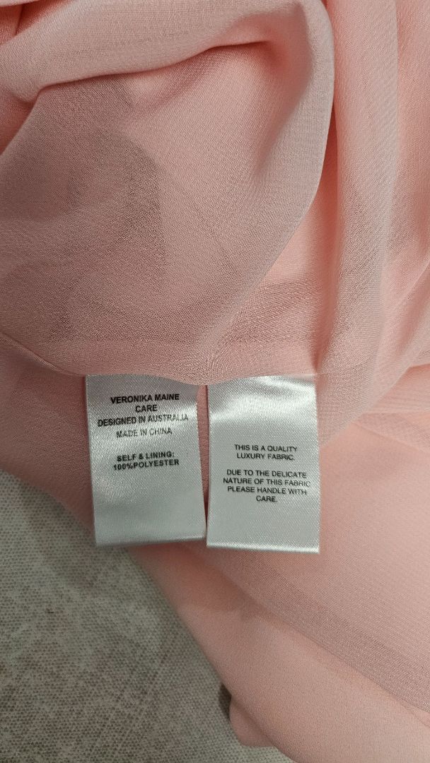 Veronika Maine Pink Drape Sleeveless Top (16)