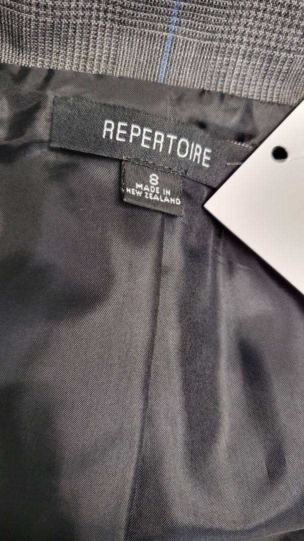Repertoire Grey Check Blazer (8)