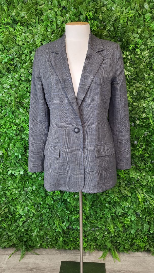 Repertoire Grey Check Blazer (8)