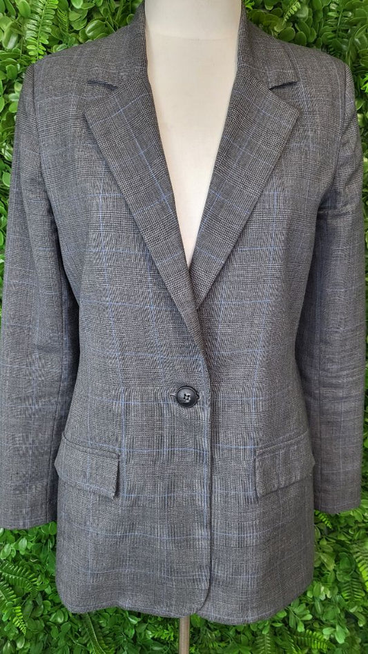 Repertoire Grey Check Blazer (8)