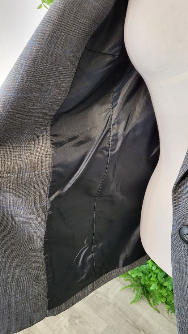 Repertoire Grey Check Blazer (8)