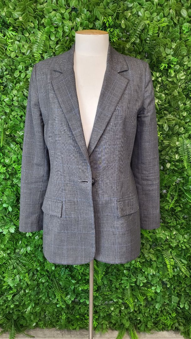Repertoire Grey Check Blazer (8)