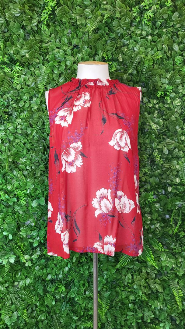 Repertoire Floral Sleeveless Top (10)