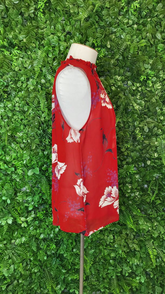 Repertoire Floral Sleeveless Top (10)