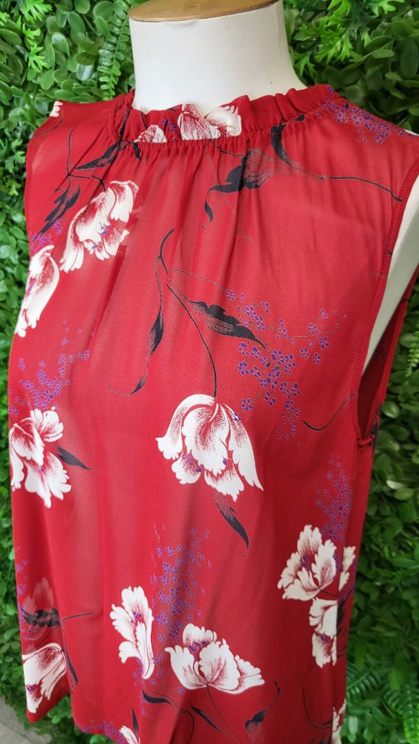 Repertoire Floral Sleeveless Top (10)