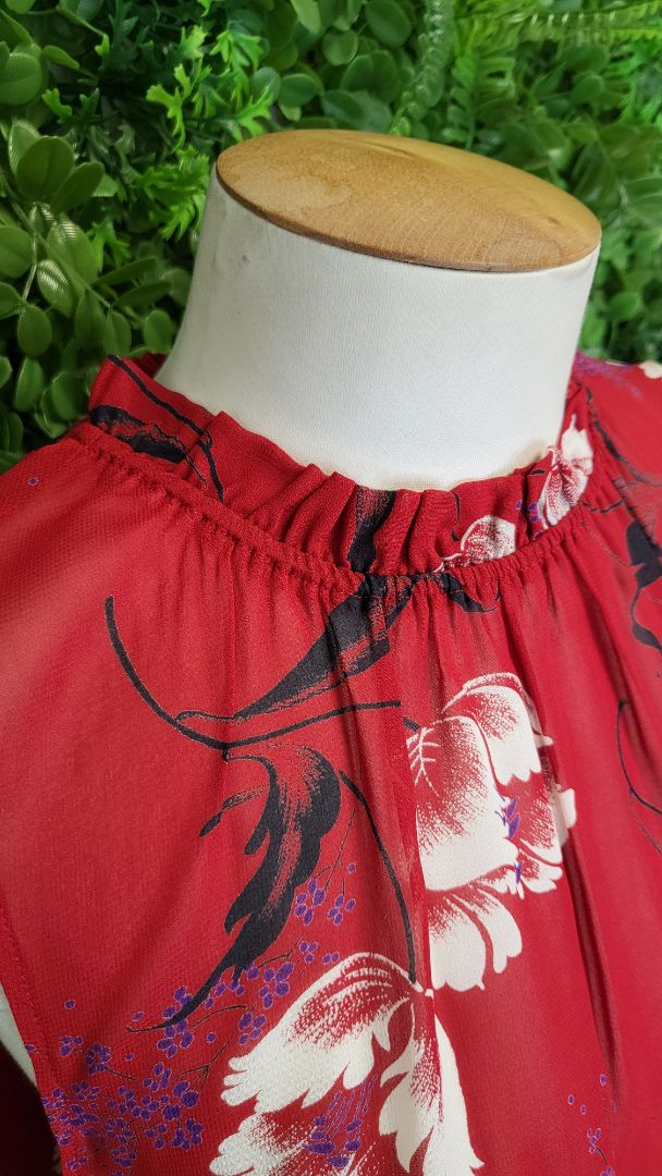 Repertoire Floral Sleeveless Top (10)