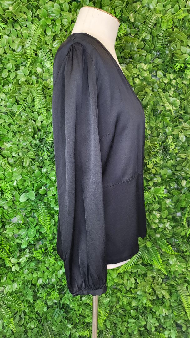 Zara Black Sateen Jacket (10)