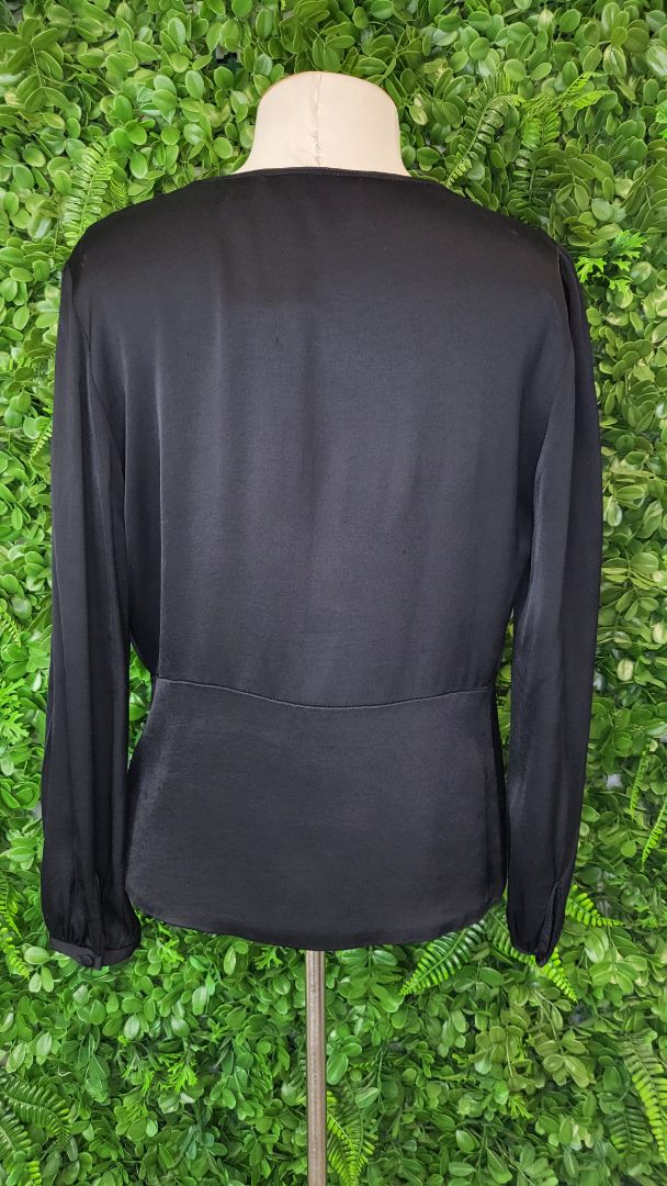 Zara Black Sateen Jacket (10)