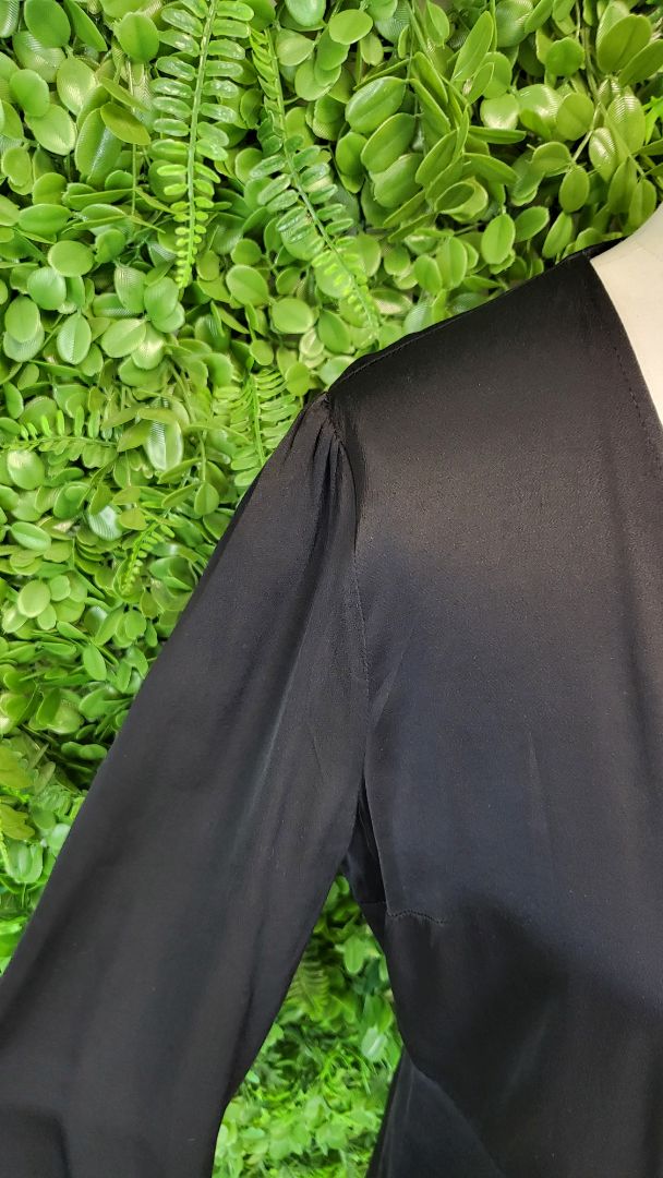 Zara Black Sateen Jacket (10)