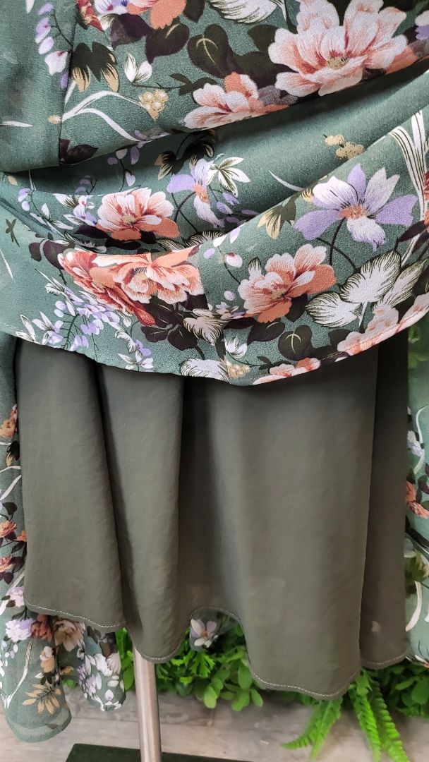 Repertoire Green Floral Allegra Dress (10)