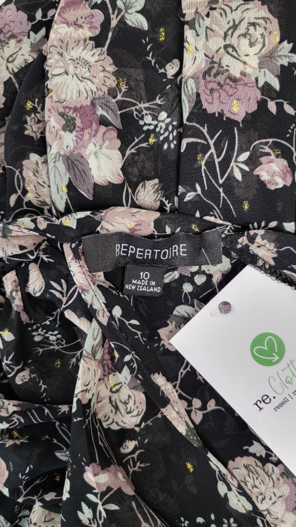 Repertoire Floral/Foil Flo Dress (10)